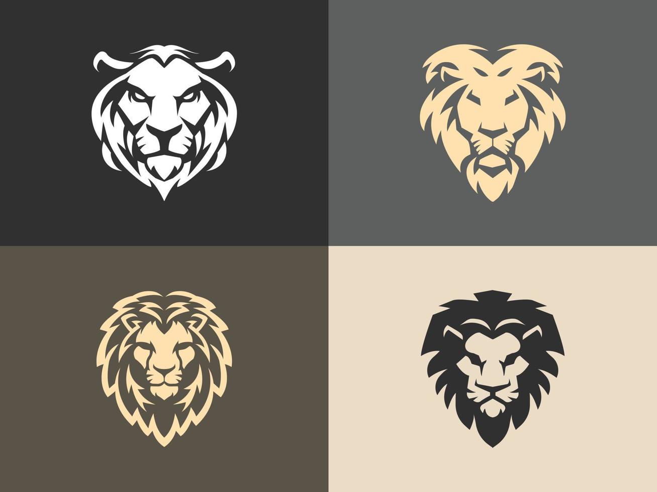 lions head icon illustration vector