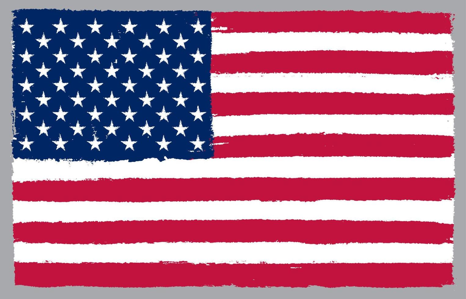 Grunge American flag background. vector
