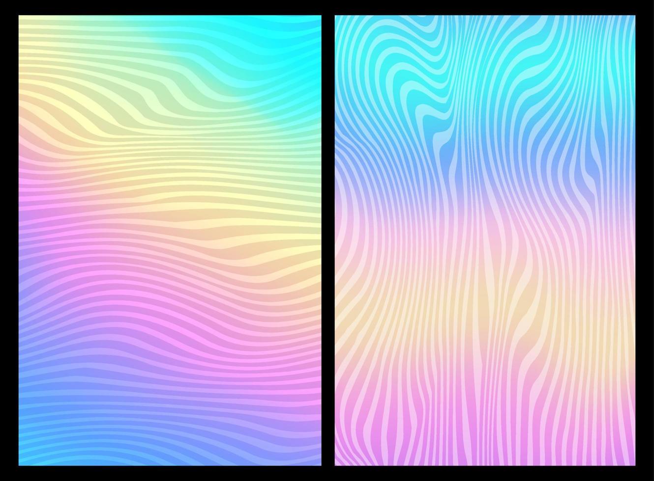 Colorful gradient background with wavy lines. vector