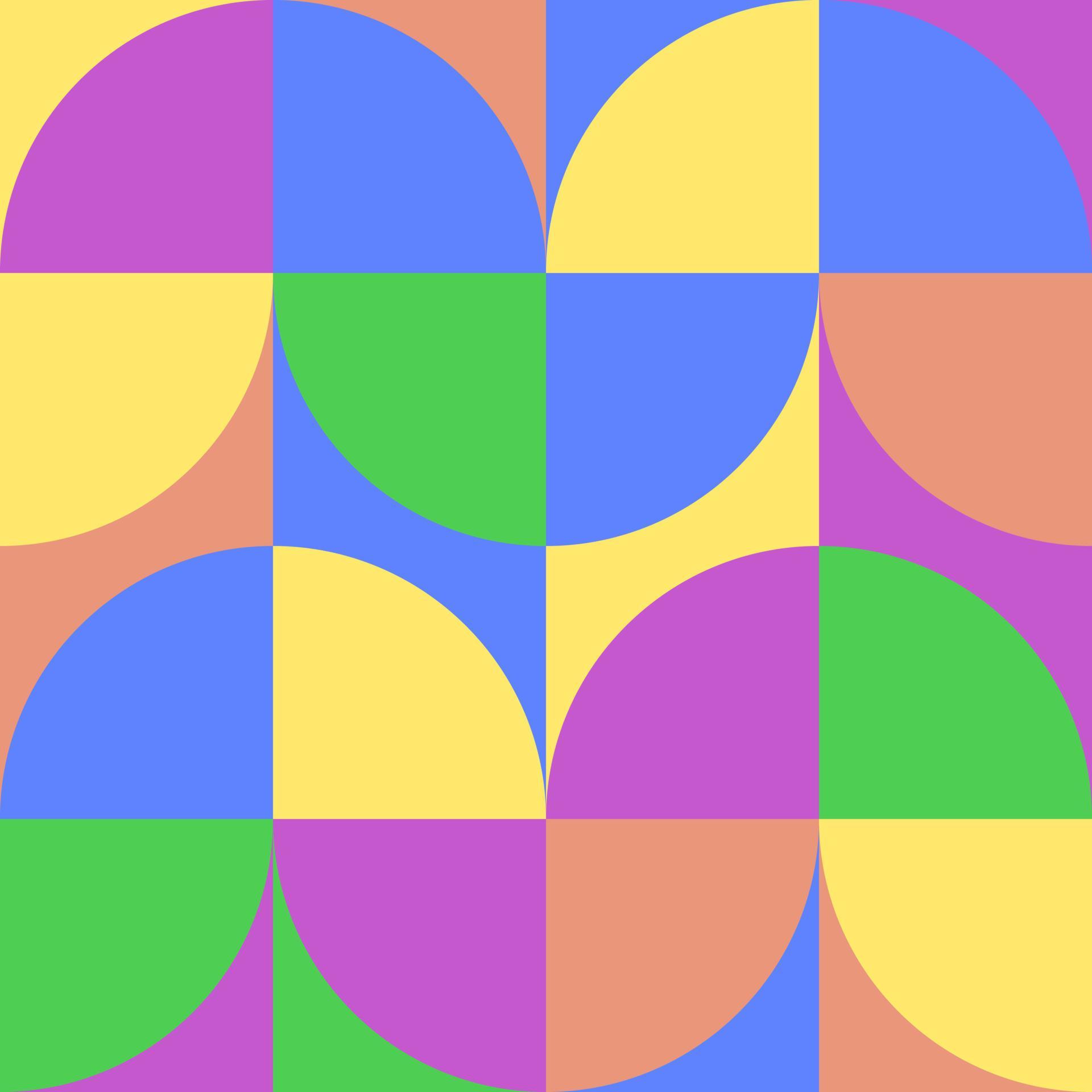 Trendy bauhaus pattern background. Abstract geometric bauhaus