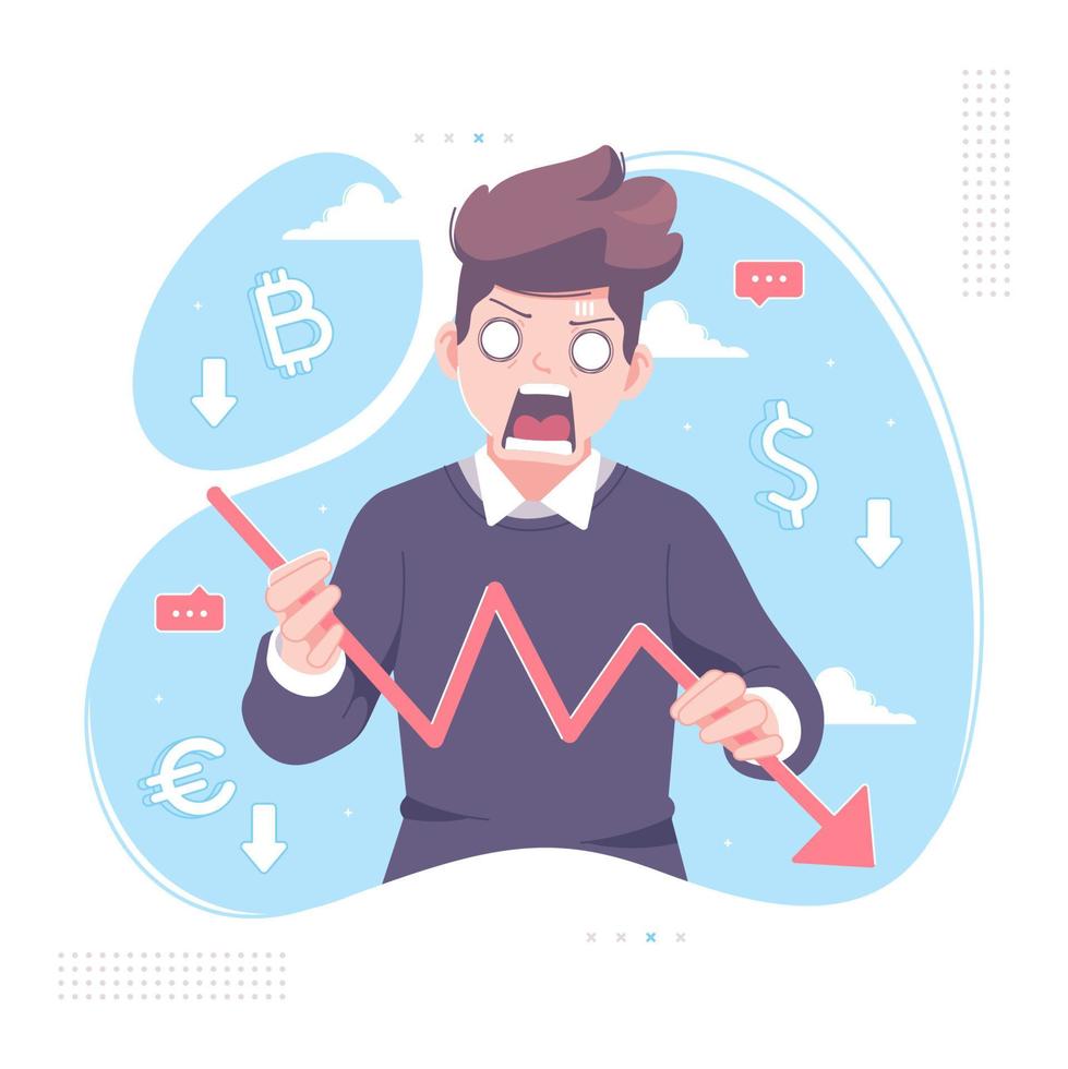 funny stock investment vector illustration