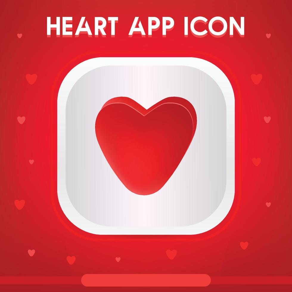Heart app icon, background full of little hearts with your lovely partner vector