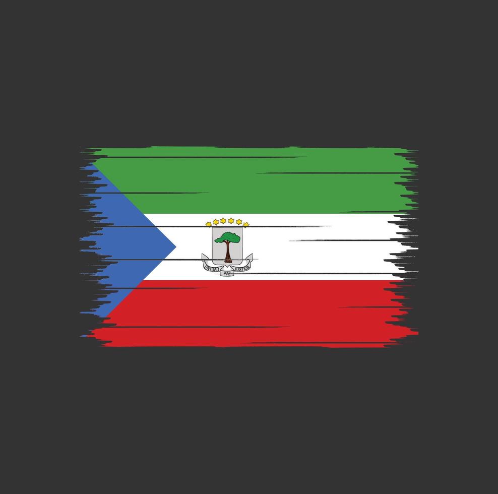 Equatorial Guinea Flag Brush vector