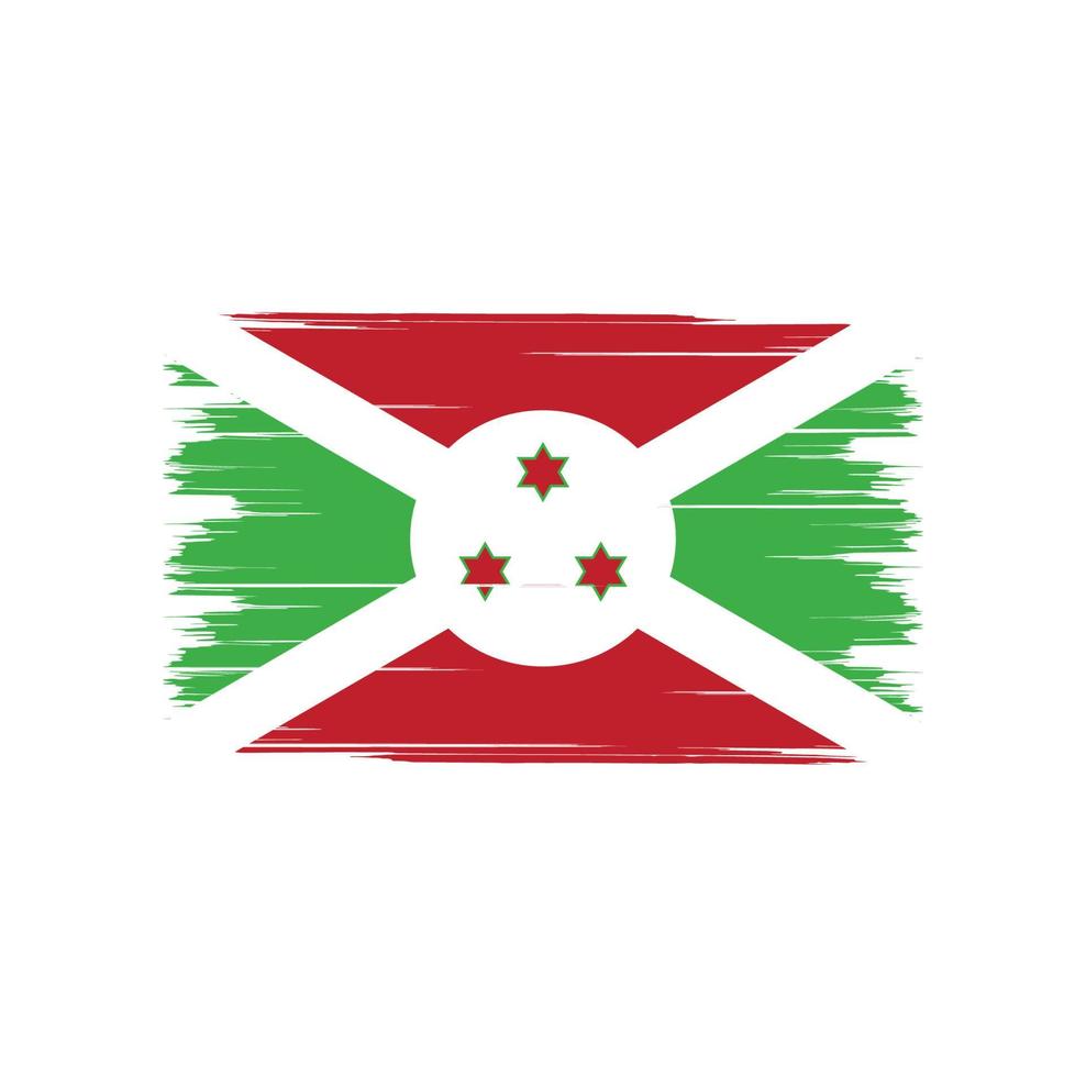 Burundi Flag Brush vector