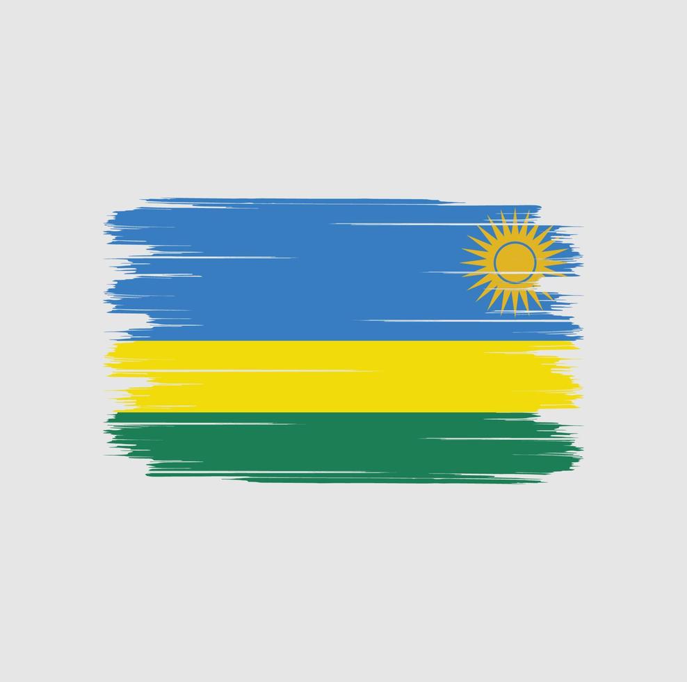 Rwanda Flag Brush vector