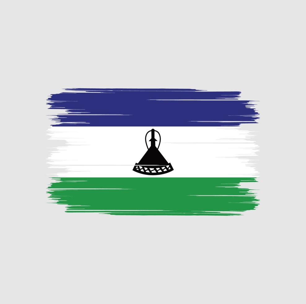 Lesotho Flag Brush vector