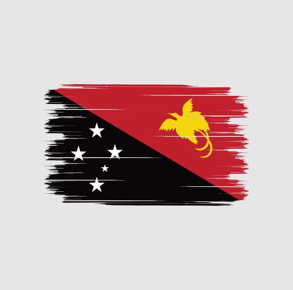 Papua New Guinea Flag Brush vector