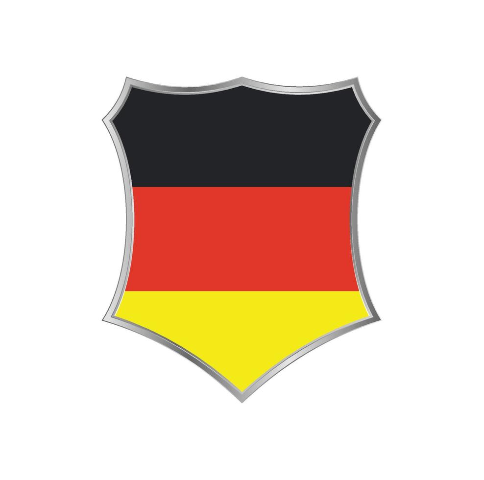 Flag of Germany with silver frame vector