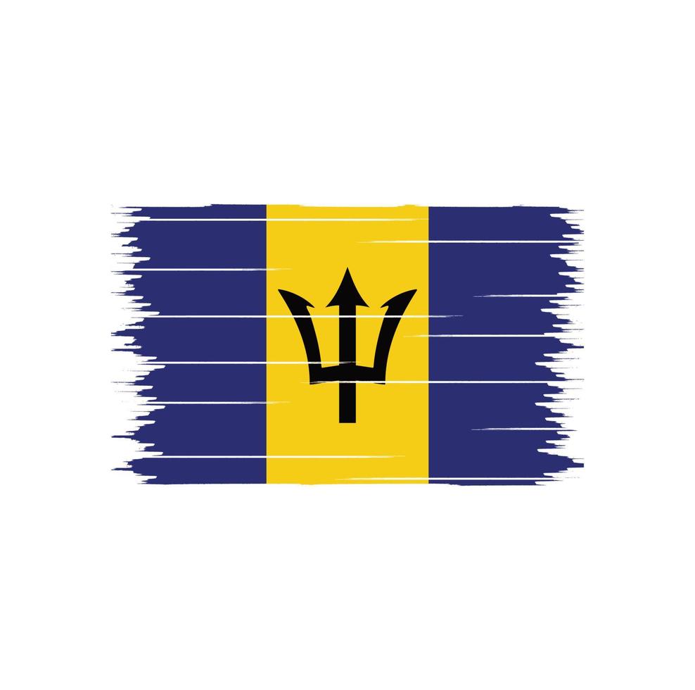 pincel de bandera de barbados vector