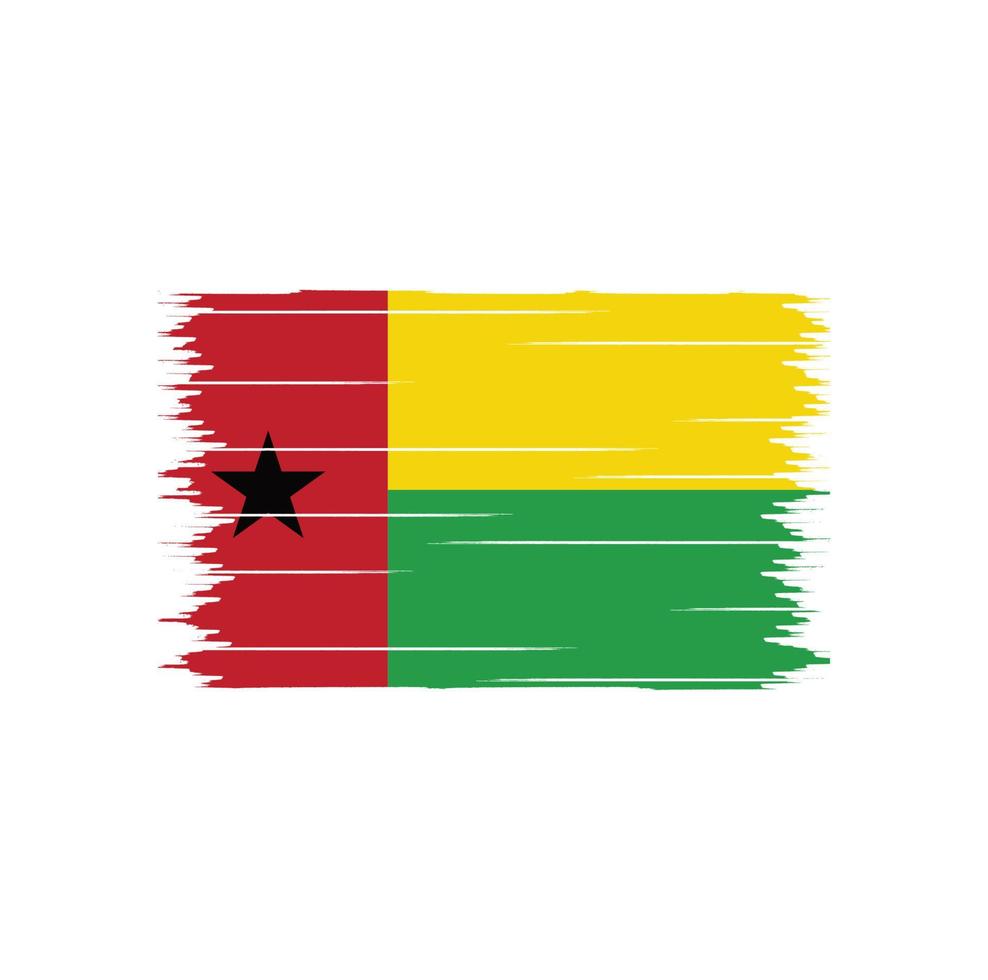 Guinea Bissau Flag Brush vector