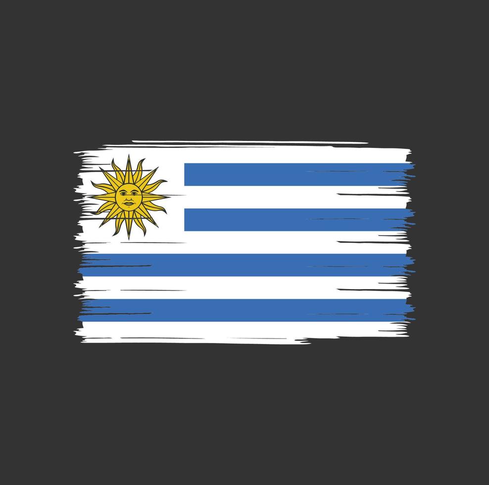 cepillo de bandera de uruguay vector