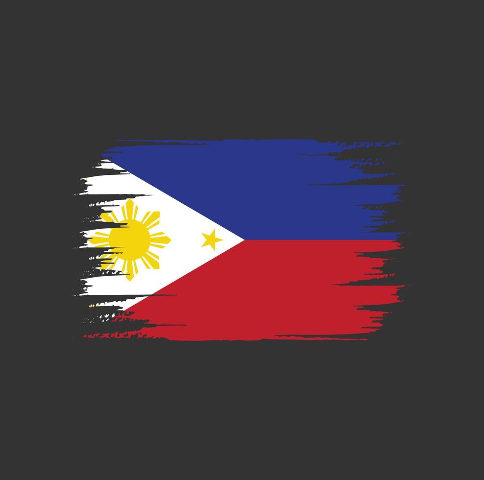 pincel de bandera de filipinas vector