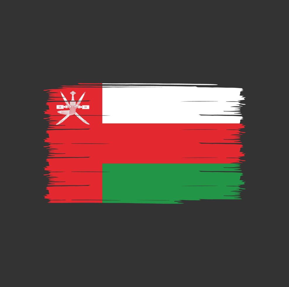 Oman Flag Brush vector