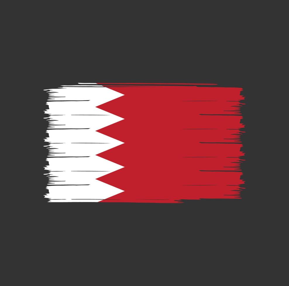 Bahrain Flag Brush vector
