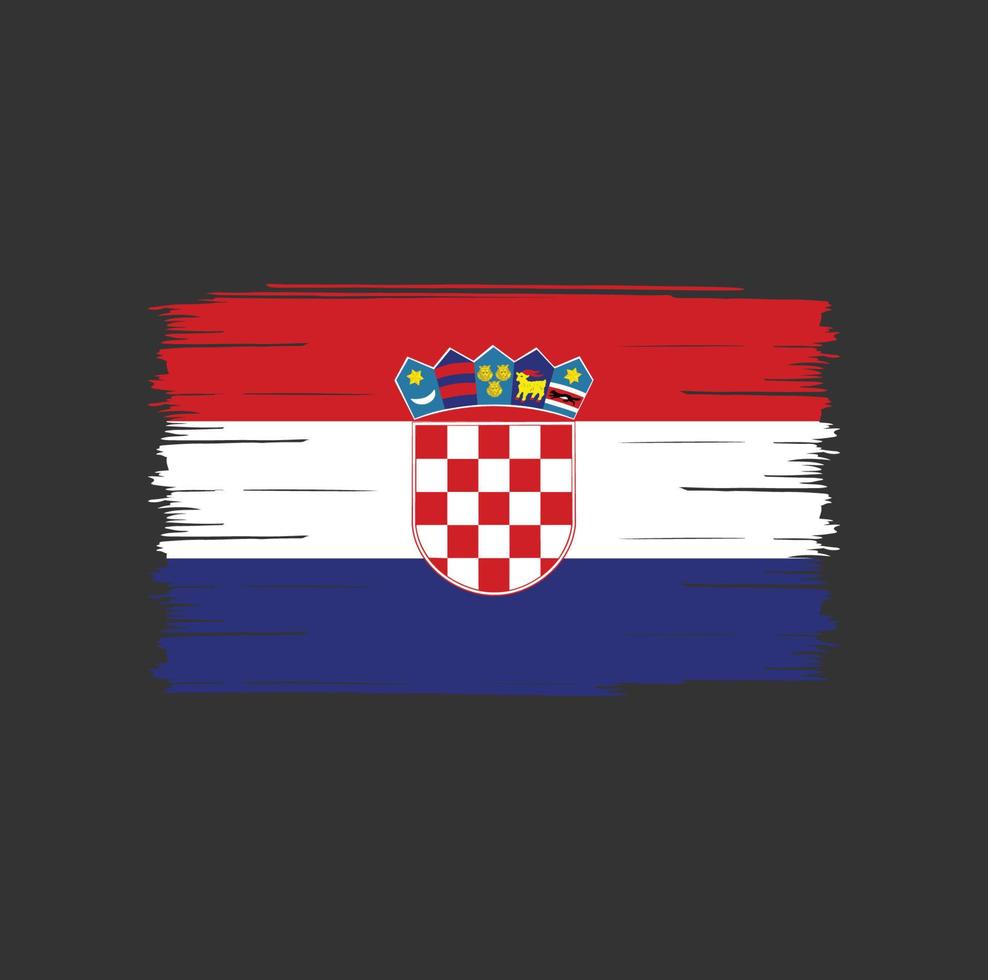 Croatia Flag Brush vector