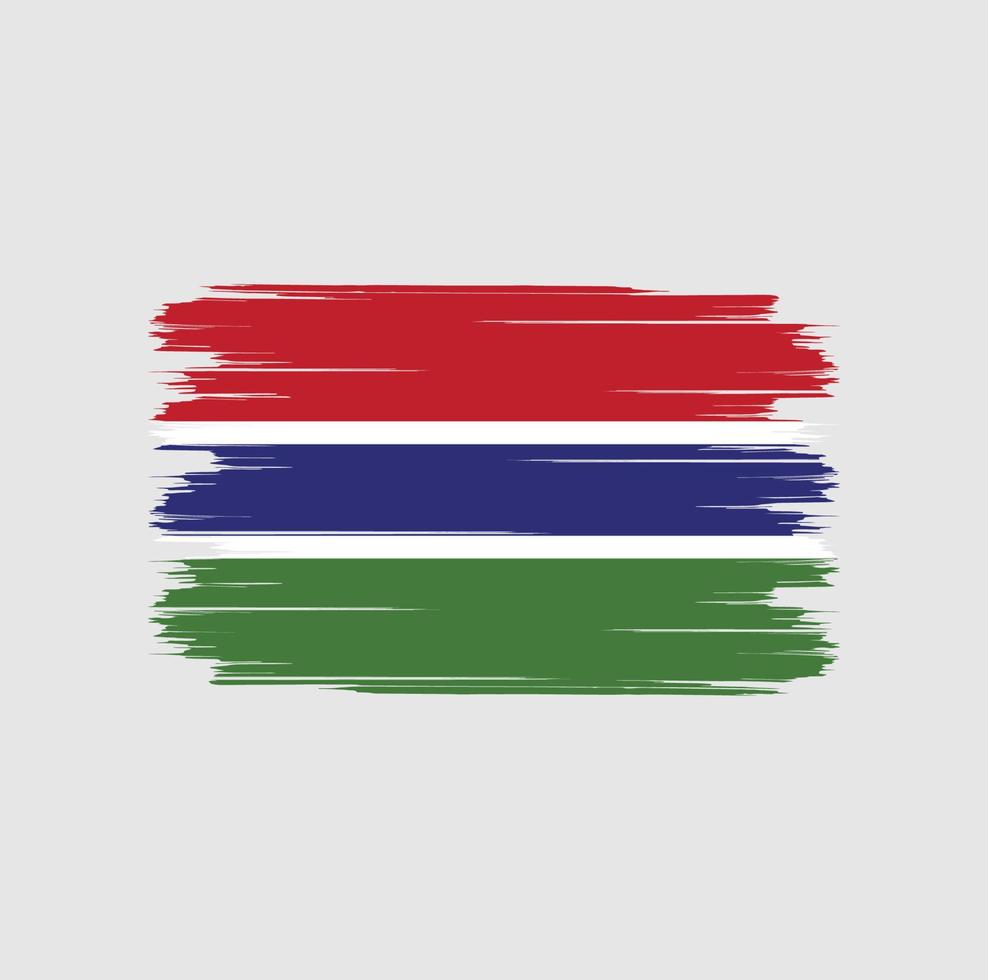 pincel de bandera de gambia vector