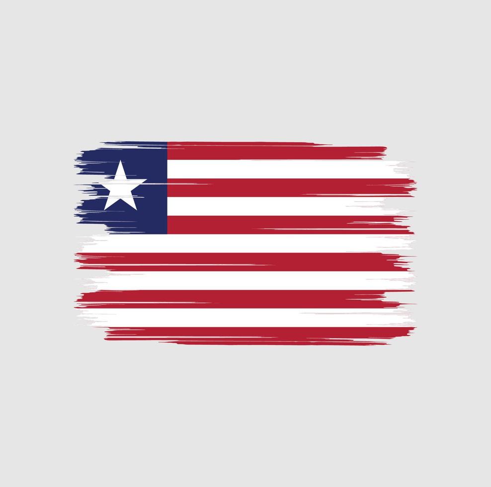 cepillo de la bandera de liberia vector