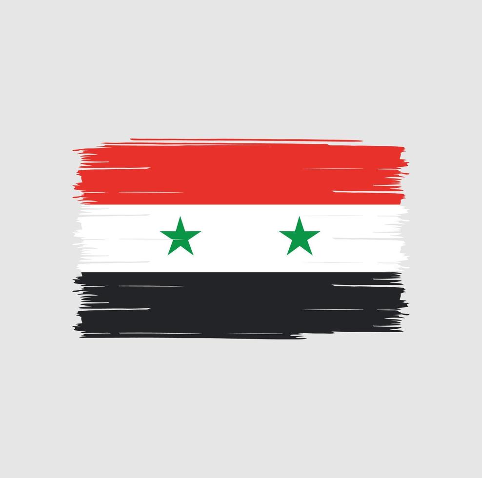 pincel de bandera de siria vector