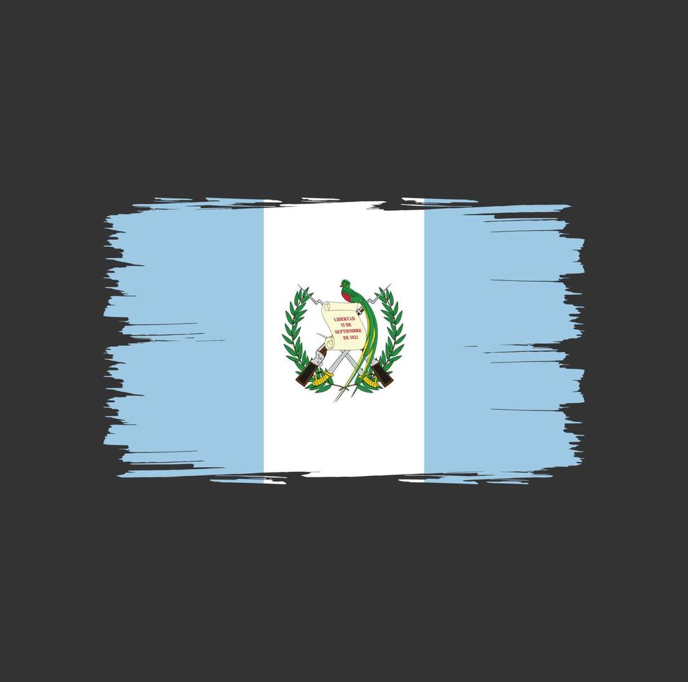 Flag of Guatemala with watercolor brush style vector