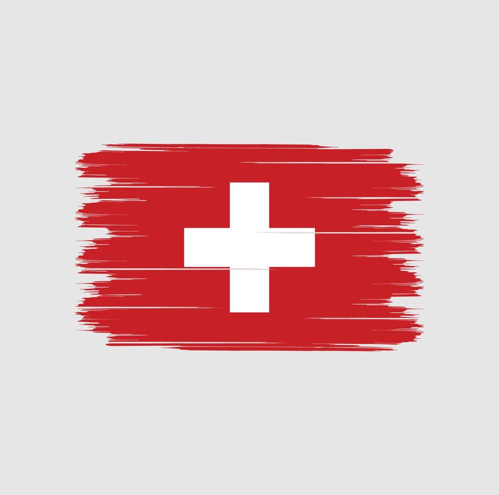 Switzerland Flag Brush vector