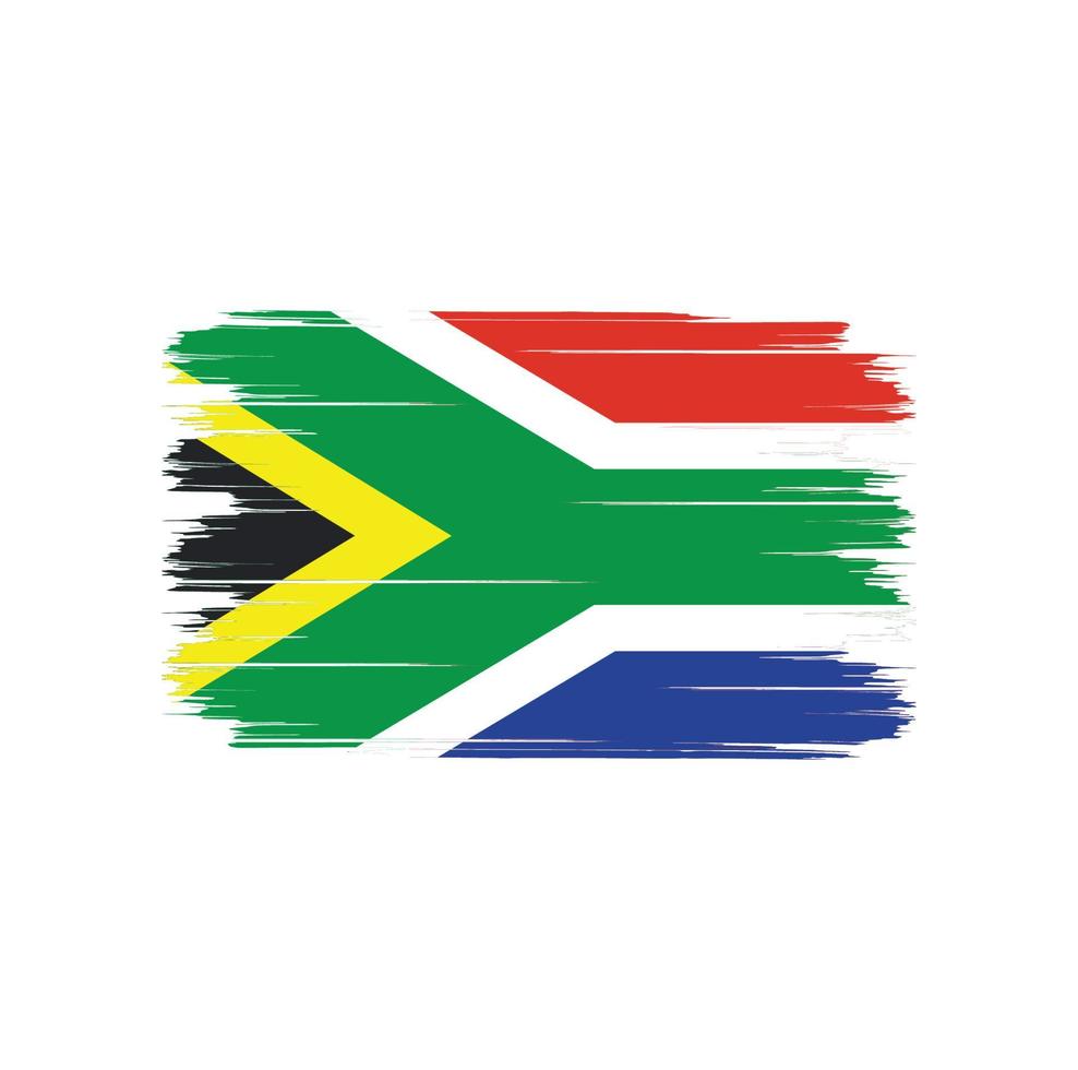 pincel de bandera de sudáfrica vector