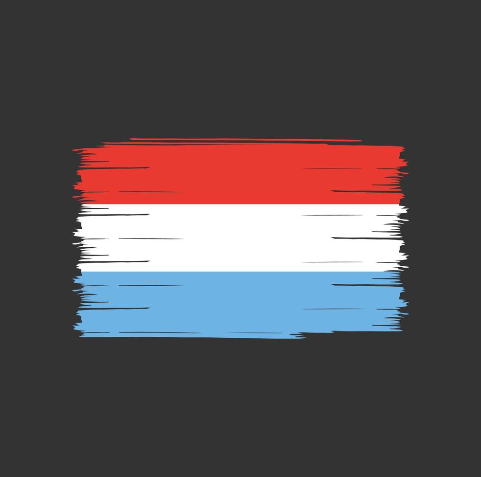 cepillo de bandera de luxemburgo vector