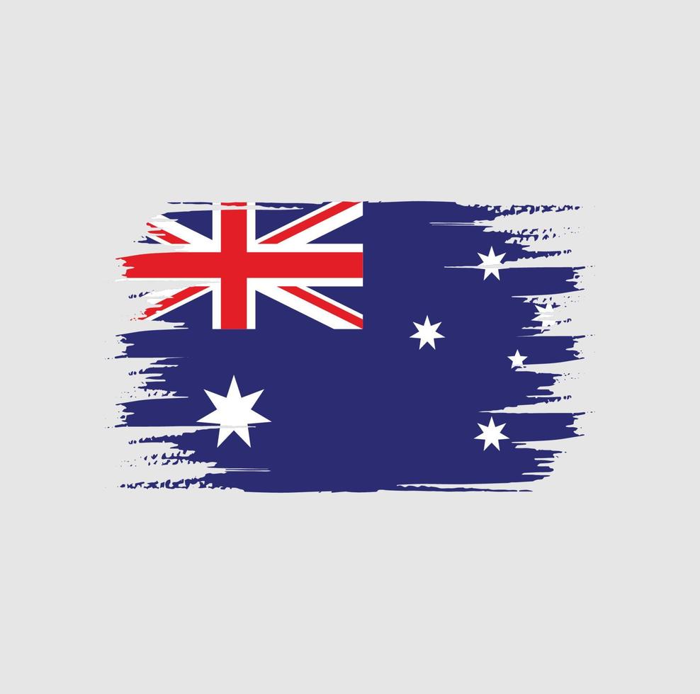 cepillo de bandera de australia vector