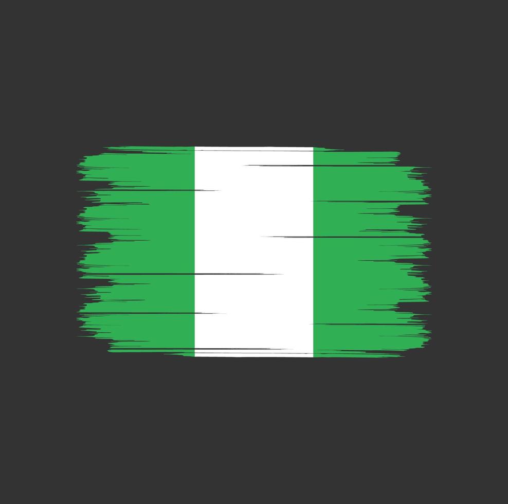 cepillo de bandera de nigeria vector