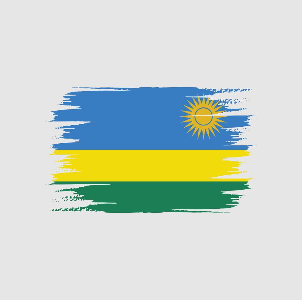 Rwanda Flag Brush vector