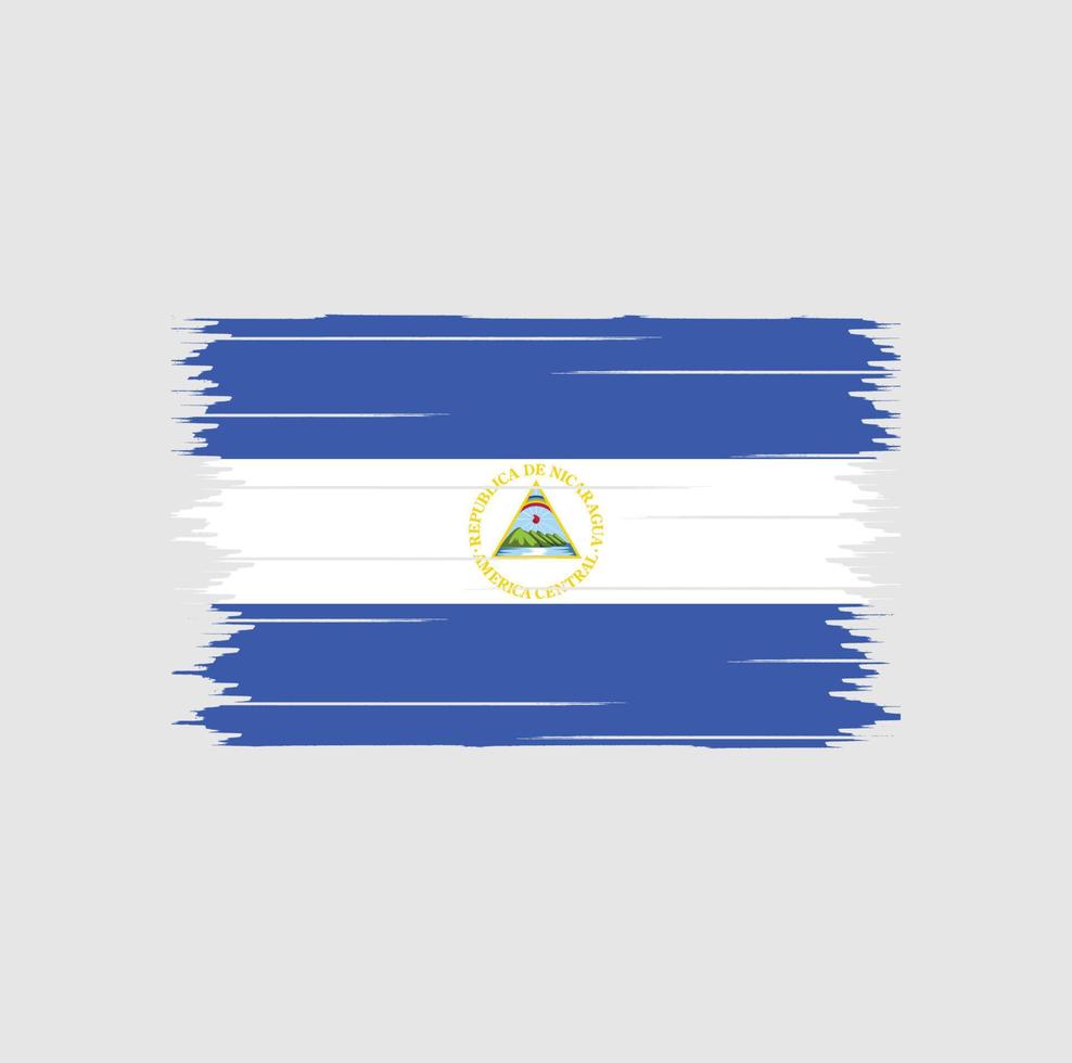 Nicaragua Flag Brush vector