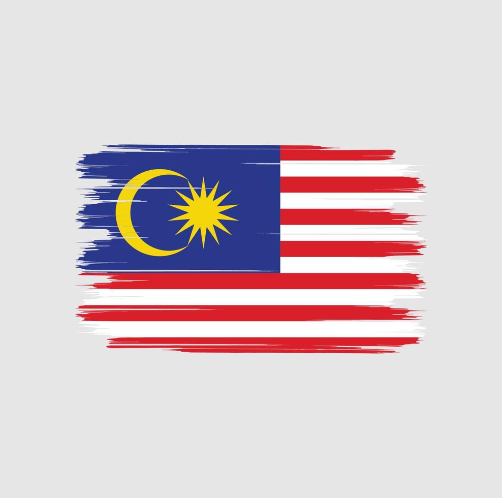 Malaysia Flag Brush vector