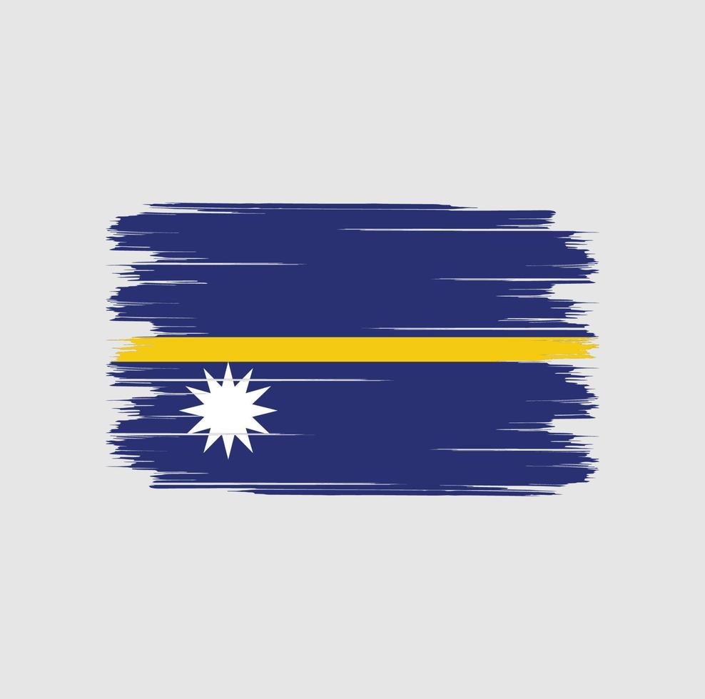 Nauru Flag Brush vector