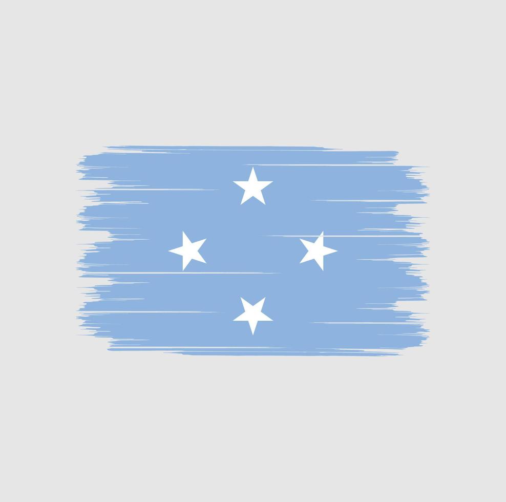 Micronesia Flag Brush vector