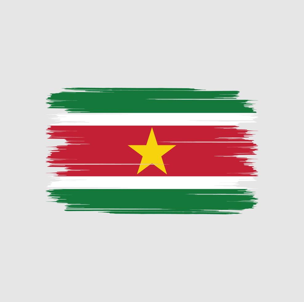 Suriname Flag Brush vector