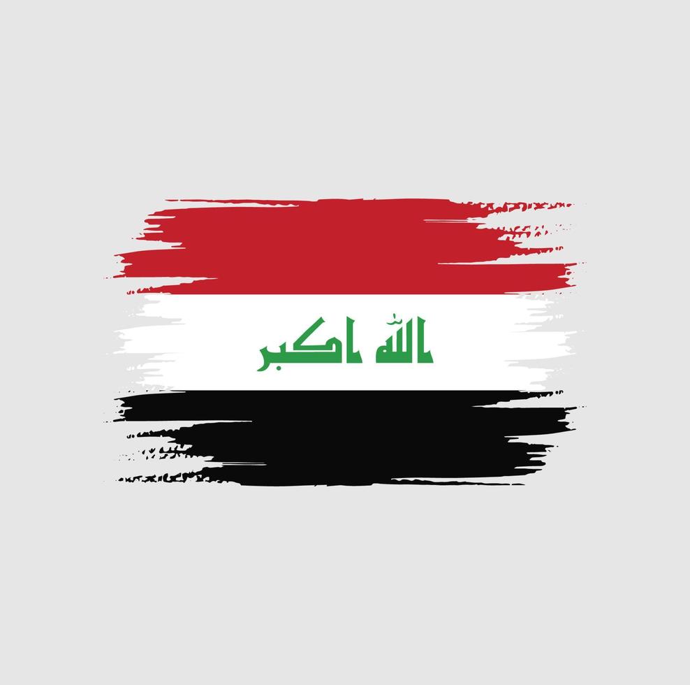 cepillo de bandera de irak vector