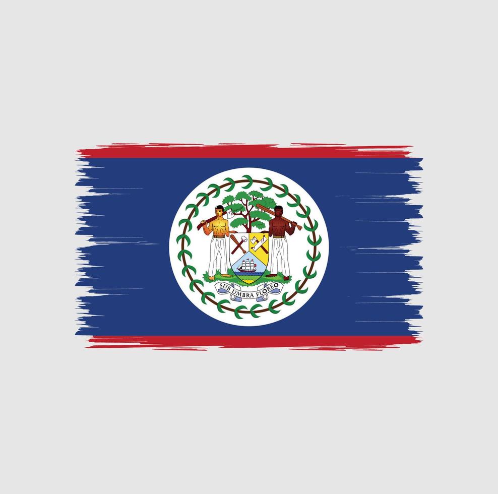 bandera de belice con vector de estilo de pincel de acuarela