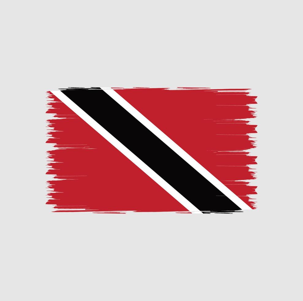 bandera de trinidad y tobago con vector de estilo de pincel