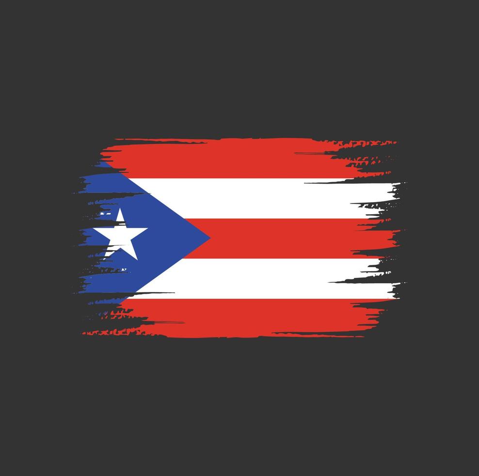 Puerto Rico Flag Brush vector