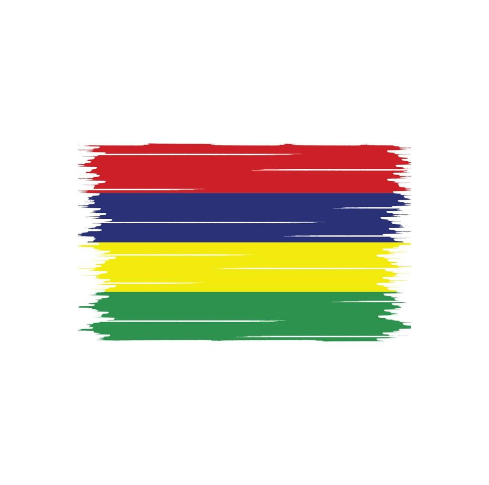 Mauritius Flag Brush vector