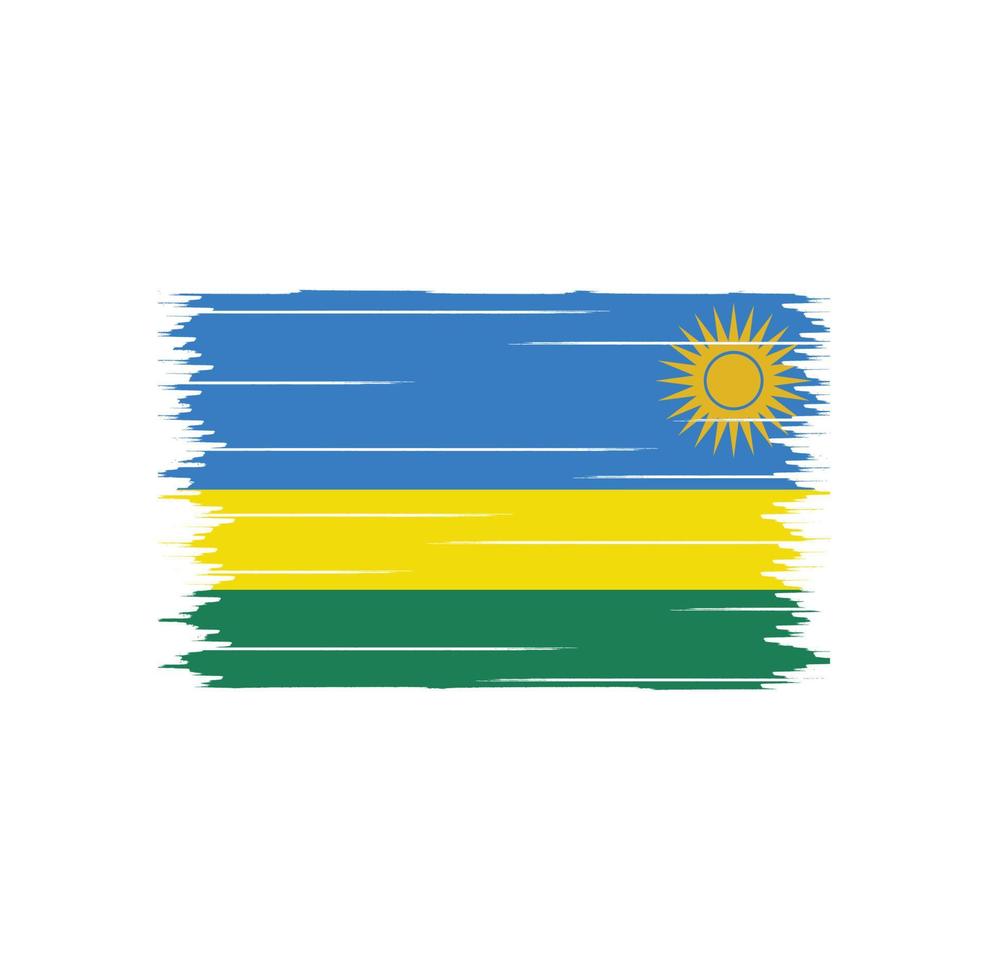 Rwanda Flag Brush vector