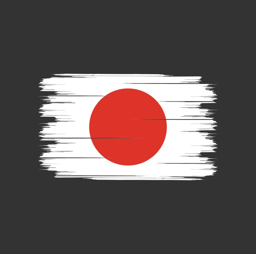 Japan Flag Brush vector