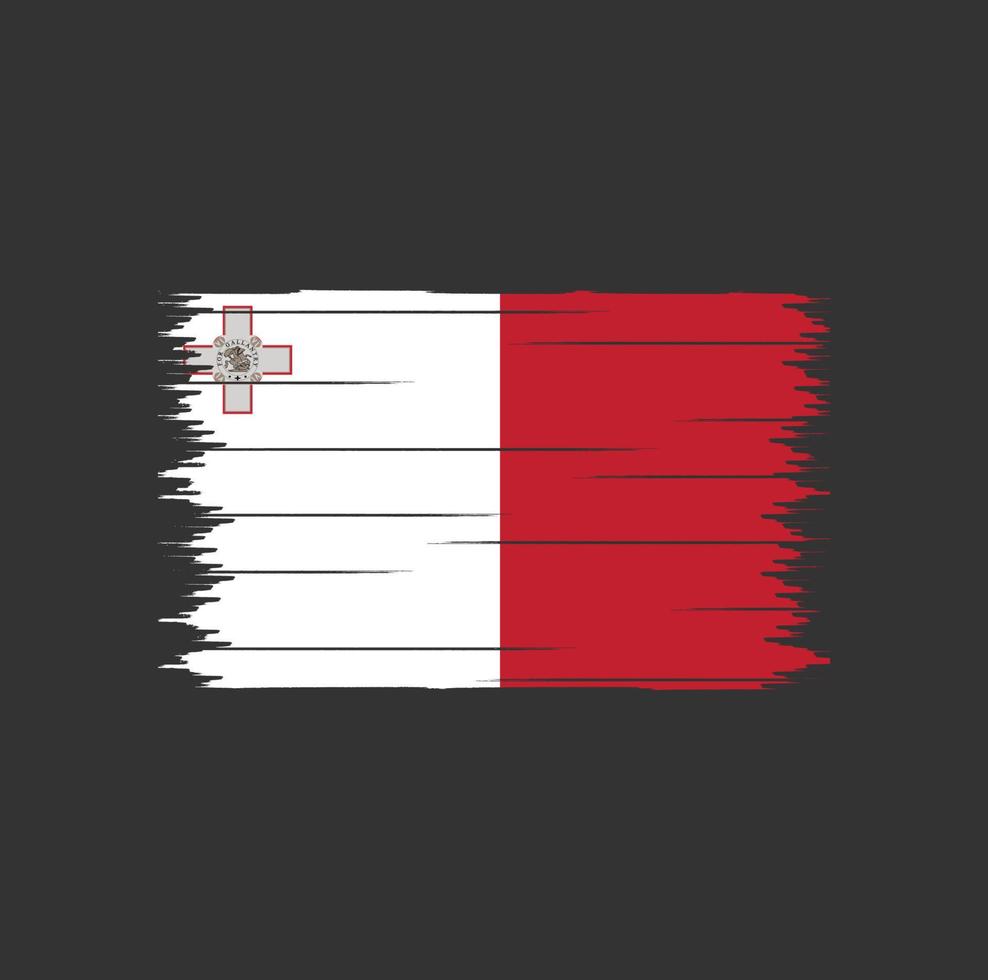 cepillo de bandera de malta vector