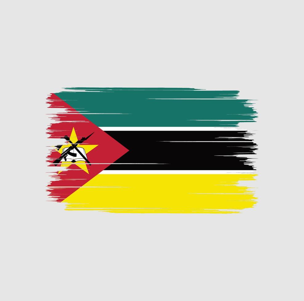 Mozambique Flag Brush vector