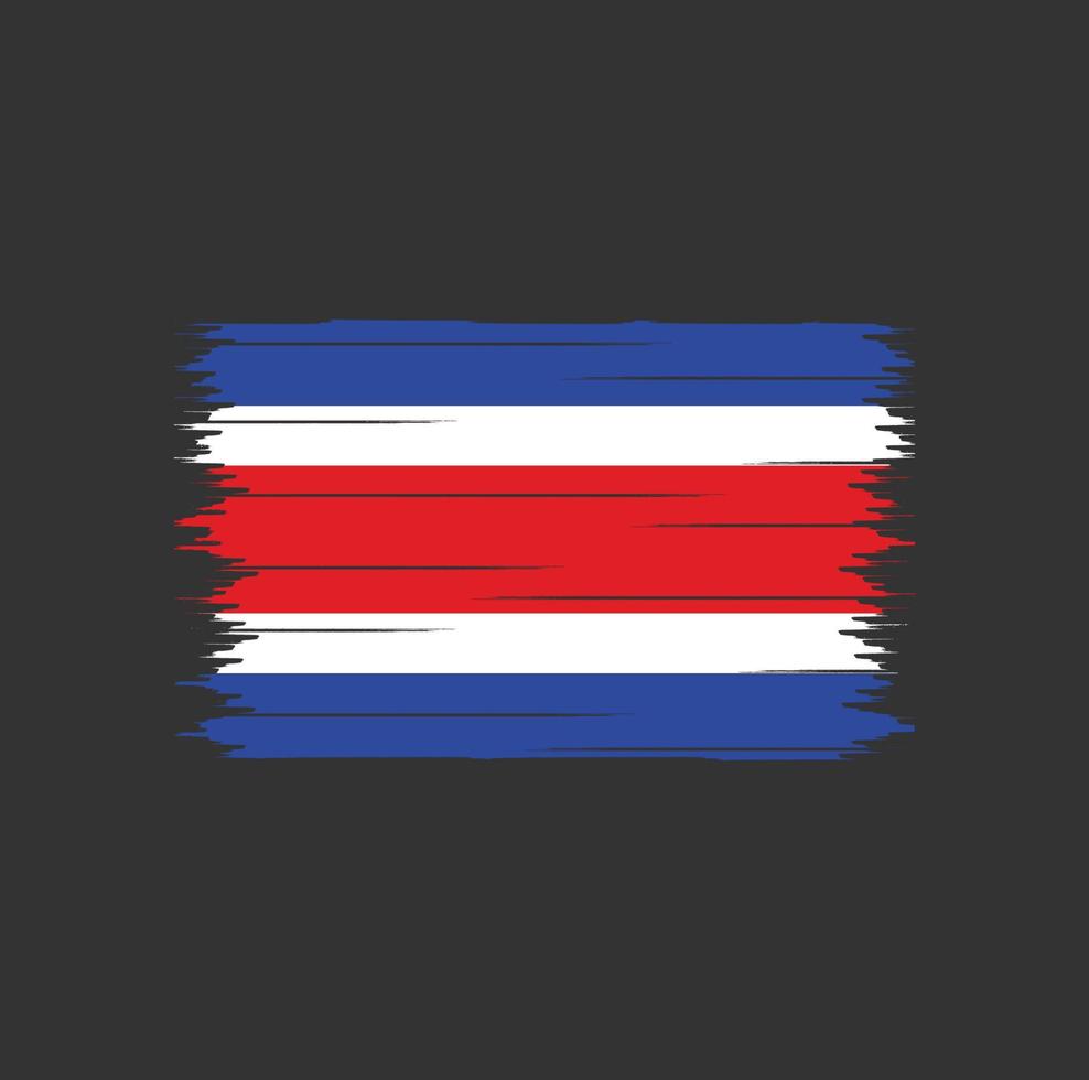 Costa Rica Flag Brush vector