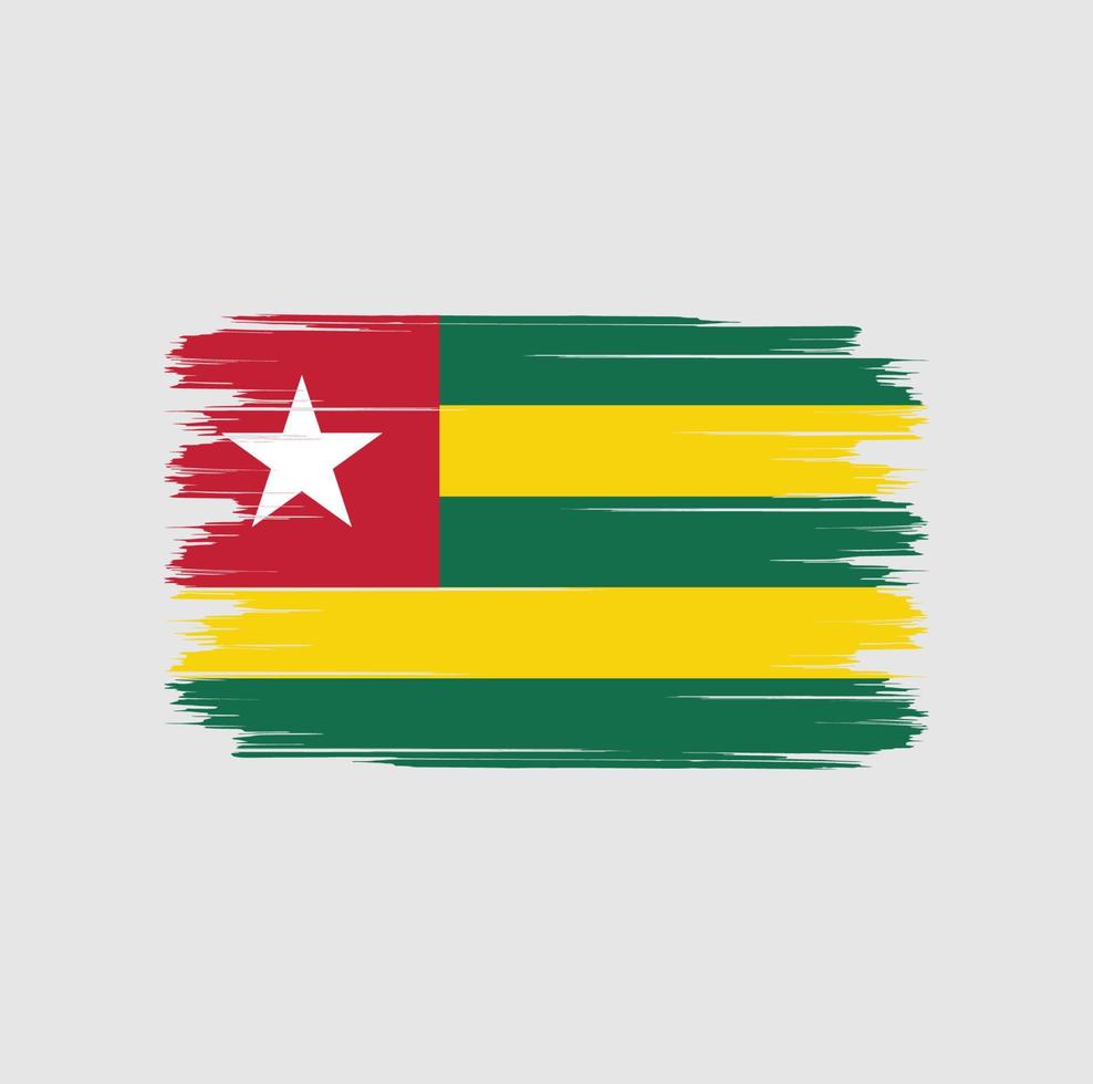 Togo Flag Brush vector