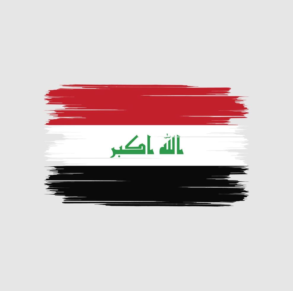 cepillo de bandera de irak vector