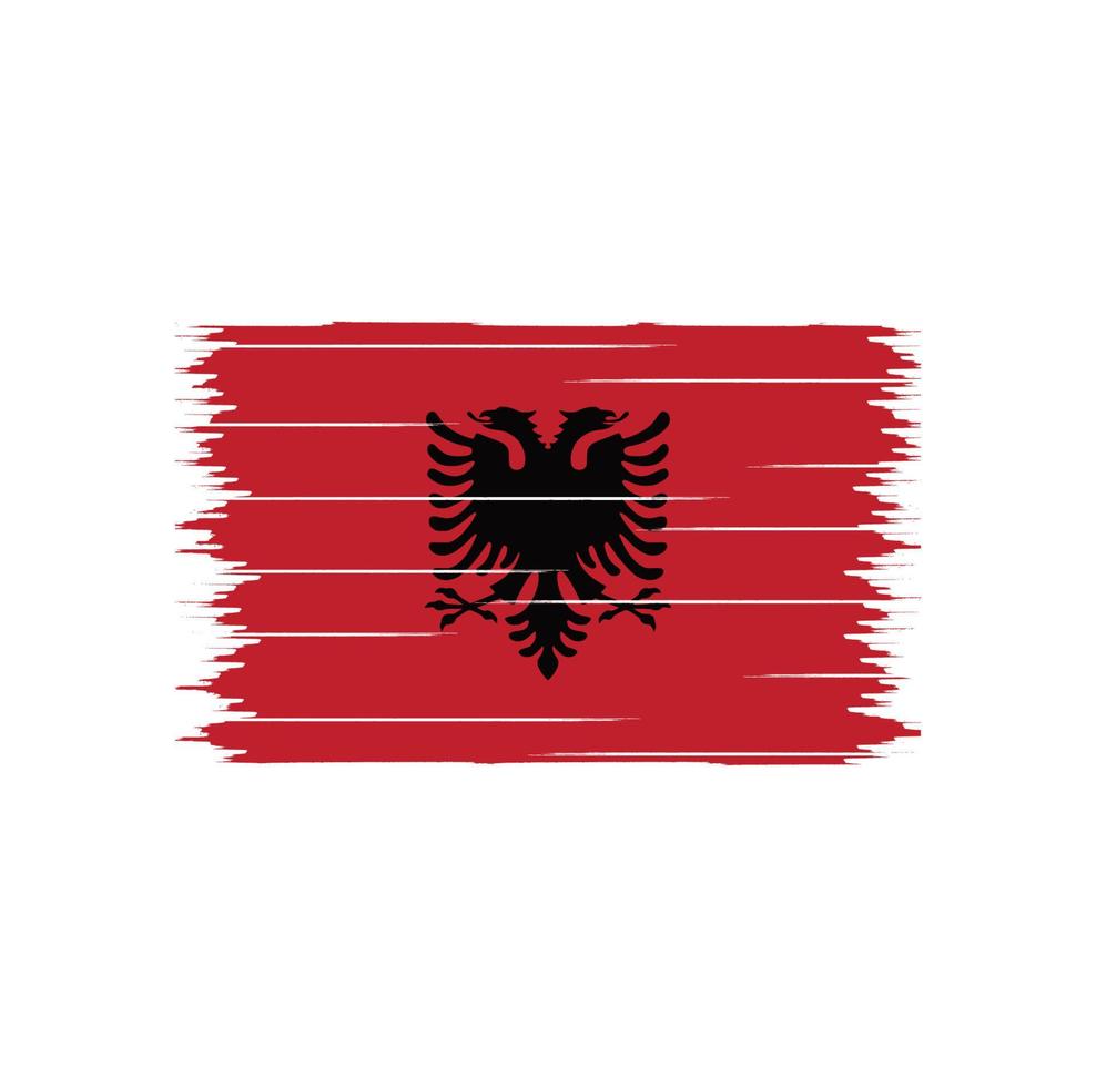 pincel de bandera de albania vector