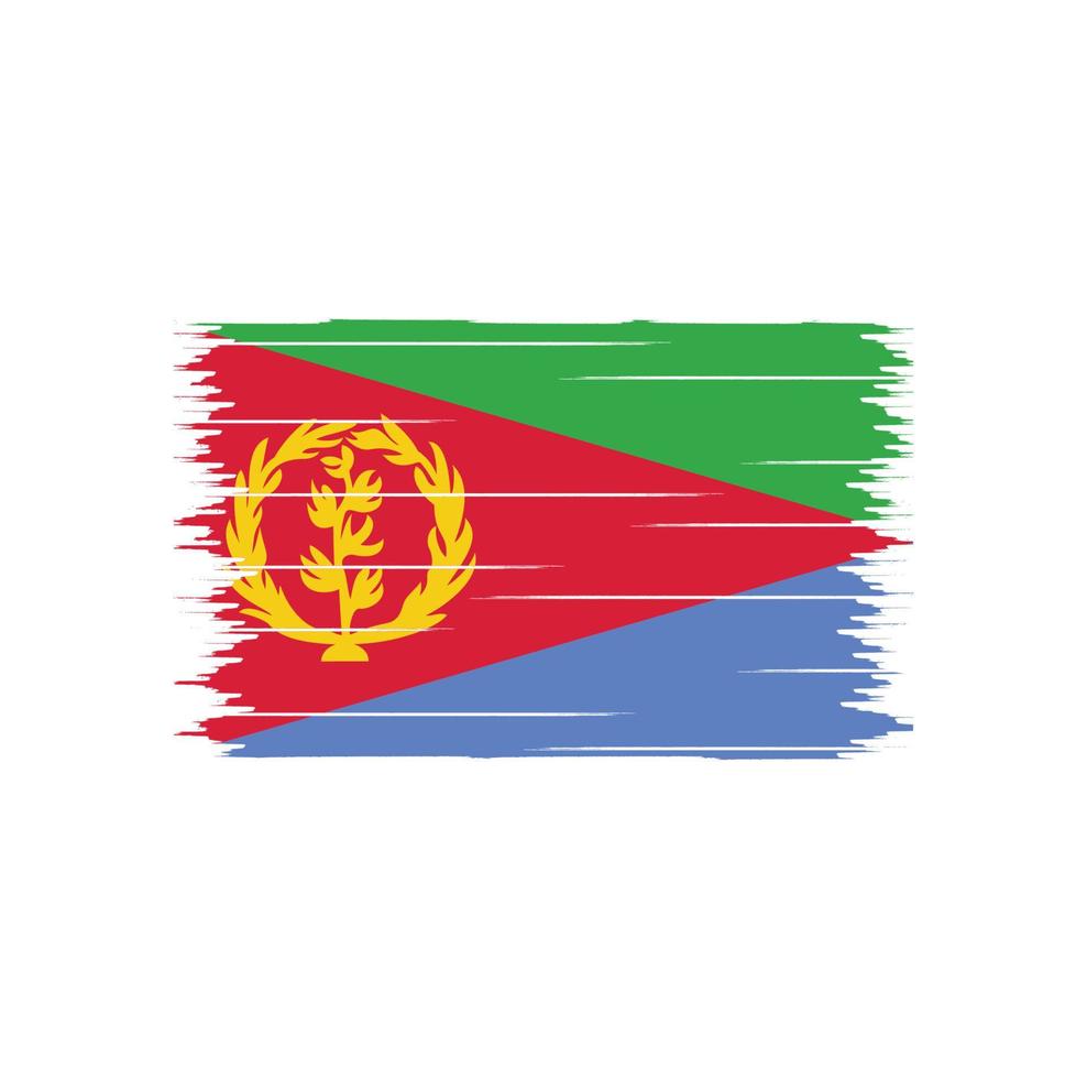 Eritrea Flag Brush vector