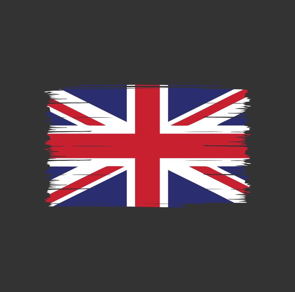 United Kingdom Flag Brush vector