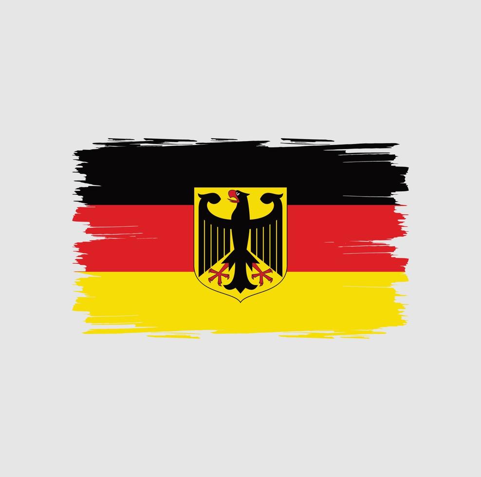 bandera de alemania con estilo de pincel vector